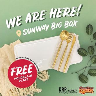 Kenny Rogers ROASTERS Sunway Big Box Opening Promotion FREE White Porcelain Plate (23 December 2019)