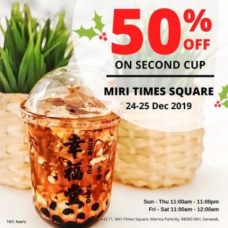 Xing Fu Tang Miri Time Square Christmas Promotion 2nd Cup 50% OFF (24 Dec 2019 - 25 Dec 2019)