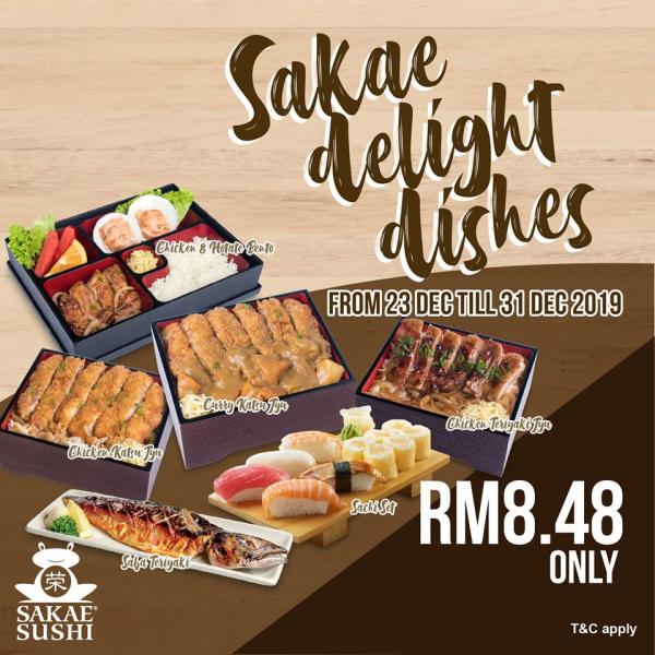 Sakae Sushi Sakae Delight Dishes only RM8.48 Promotion (23 December 2019 - 31 December 2019)