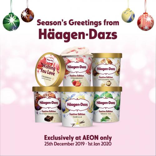 AEON Haagen-Dazs Christmas & New Year Promotion 2 @ RM49 (25 December 2019 - 1 January 2020)