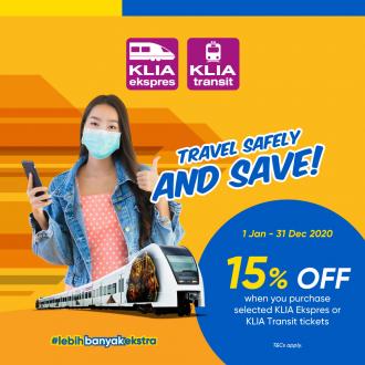 ERL 15% OFF Promotion With Touch 'n Go eWallet (1 January 2020 - 31 December 2020)