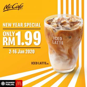 McDonald's McCafe New Year Promotion Ice Latte only RM1.99 (2 Jan 2020 - 16 Jan 2020)