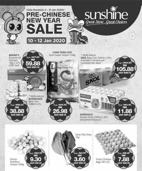 Sunshine CNY Weekend Promotion (10 January 2020 - 12 January 2020)