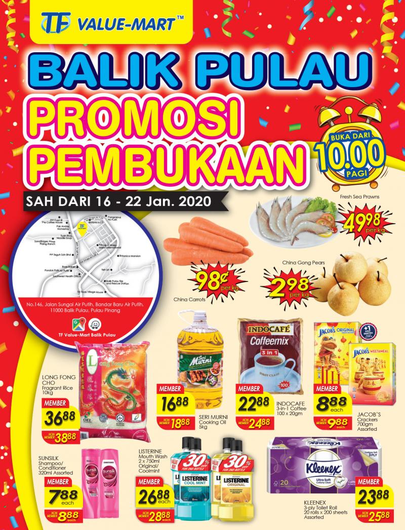 TF Value-Mart Balik Pulau Opening Promotion (16 January 2020 - 22 January 2020)