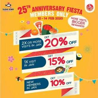 Sushi King 25th Anniversary Fiesta Promotion Discount Up To 20% (10 Feb 2020 - 14 Feb 2020)