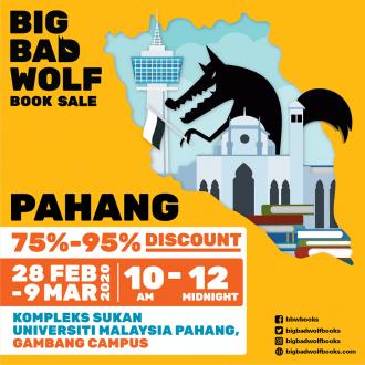 Big Bad Wolf Book Sale at University Malaysia Pahang (28 Feb 2020 - 9 Mar 2020)