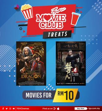 TGV Movie Club Treats Promotion The Mystery of the Dragon Seal and Ip Man 4 @ RM10 (28 Jan 2020 - 29 Jan 2020)