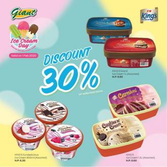 Giant Ice Cream Day Promotion Ice Cream 30% OFF (1 February 2020)