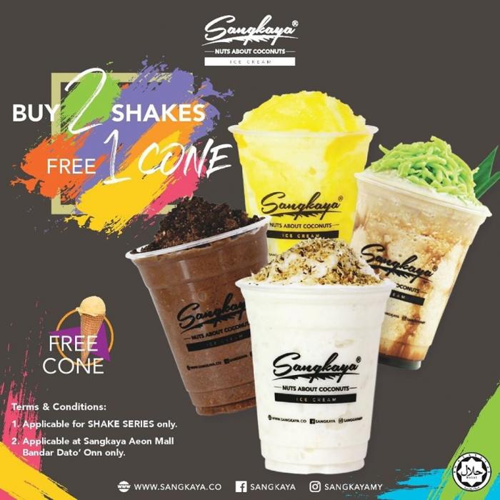 Sangkaya Aeon Mall Dato Onn Buy 2 Shakes FREE 1 Cone Promotion