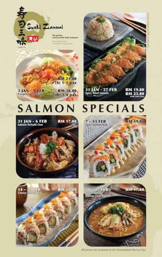 Sushi Zanmai Salmon Specials