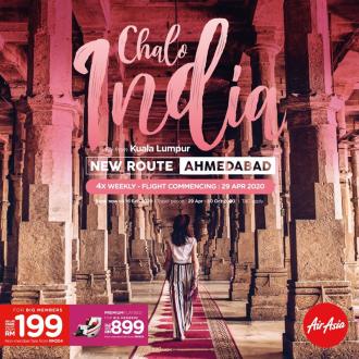 AirAsia New Route Kuala Lumpur to Ahmedabad India Promotion As Low As RM199 (valid until 16 February 2020)