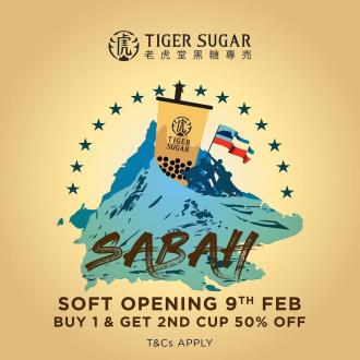 Tiger Sugar Lintas Square Sabah Opening Promotion 2nd Cup 50% OFF (9 Feb 2020)