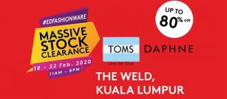 Daphne & Toms Massive Stock Clearance Sale Up To 80% OFF at The Weld Kuala Lumpur (18 February 2020 - 22 February 2020)