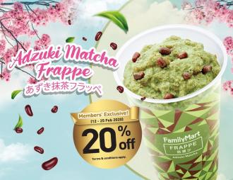 FamilyMart Member Promotion Adzuki Matcha Frappe 20% OFF (12 Feb 2020 - 25 Feb 2020)