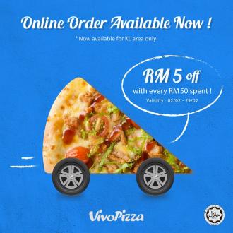 Vivo Pizza Online Order RM5 OFF Promotion (2 Feb 2020 - 29 Feb 2020)