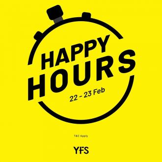 YFS Happy Hours Sale As Low As RM10 at Selected Outlets (22 February 2020 - 23 February 2020)