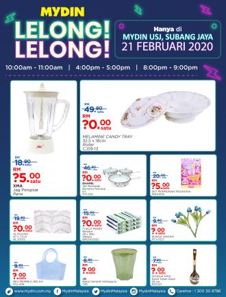 MYDIN USJ Subang Jaya Lelong Lelong Promotion (21 February 2020 - 23 February 2020)
