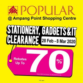 POPULAR Ampang Point Stationery, Gadgets & IT Clearance Sale (28 Feb 2020 - 8 Mar 2020)