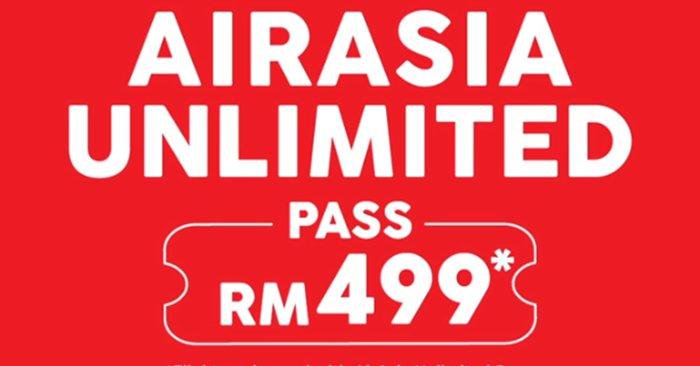 AirAsia 1 Year Unlimited Pass only RM499 Promotion (29 Feb 2020 - 7 Mar 2020)