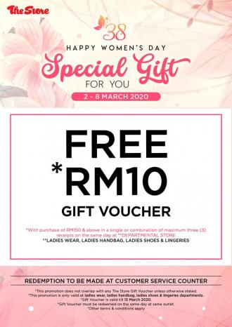 The Store and Pacific Hypermarket Women's Day Promotion FREE Voucher (2 March 2020 - 8 March 2020)