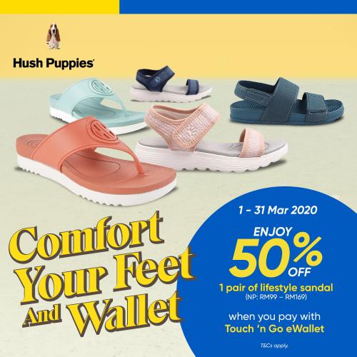 Hush Puppies 50% OFF Promotion With Touch 'n Go eWallet (1 March 2020 - 31 March 2020)