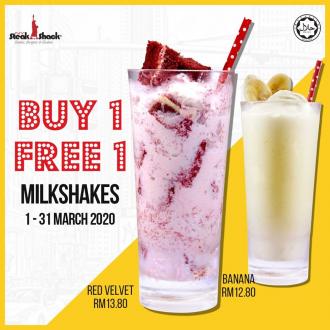 NY Steak Shack Milkshakes Buy 1 FREE 1 Promotion (1 March 2020 - 31 March 2020)