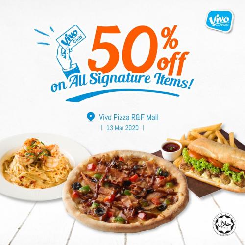 Vivo Pizza R&F Mall Vivo Day's Promotion 50% OFF (13 March 2020)
