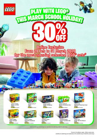 Mighty Utan LEGO School Holiday Promotion 30% OFF (28 Feb 2020 - 31 Mar 2020)