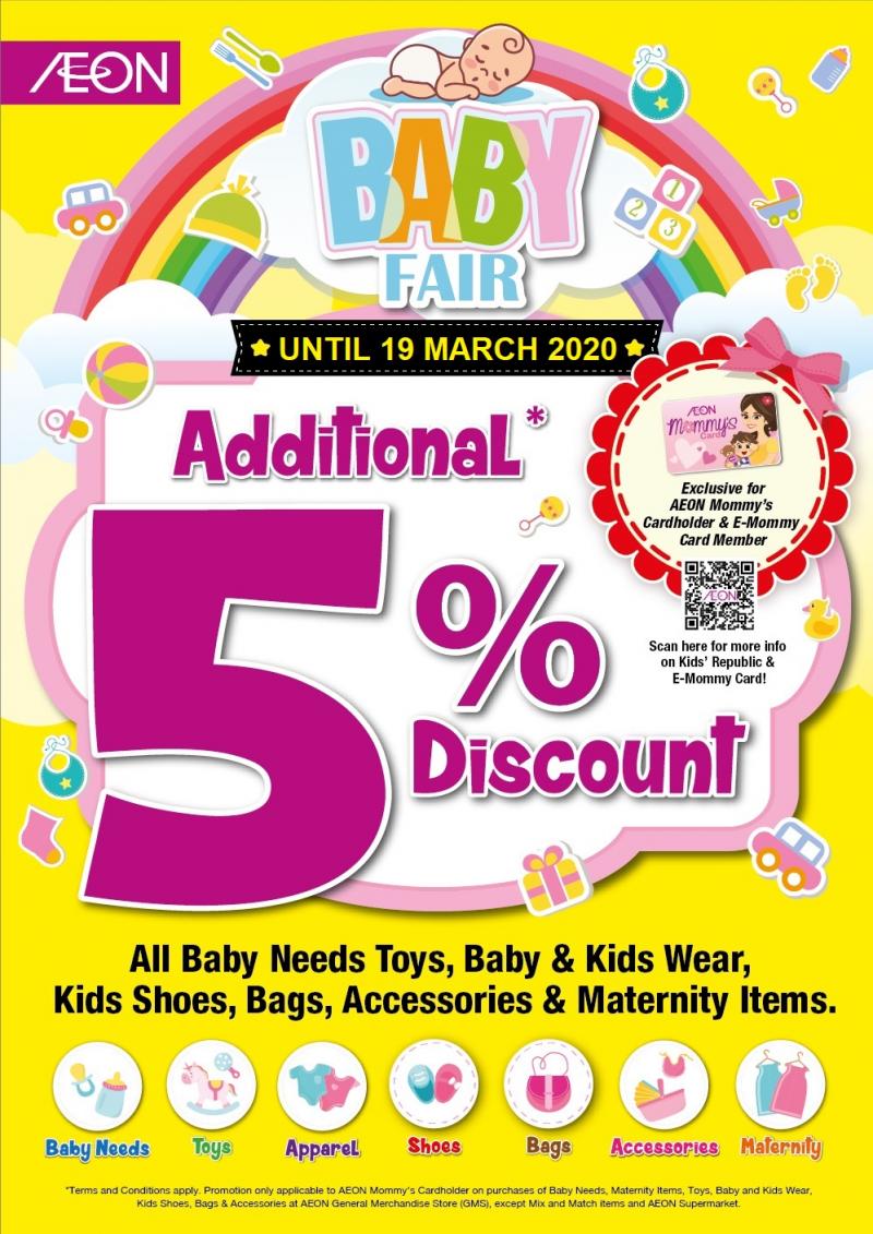 AEON Baby Fair Promotion (valid until 19 March 2020)