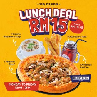 US Pizza Lunch Deal Promotion Only RM15