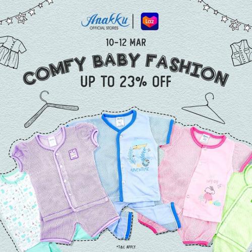 Anakku Comfy Baby Fashion Sale Up To 23% OFF on Lazada (10 March 2020 - 12 March 2020)