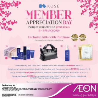 AEON Kose Member Appreciation Day Promotion (13 March 2020 - 15 March 2020)