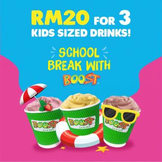 Boost Juice Bars RM20 for 3 Kids Sized Drinks Promotion