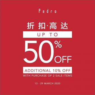 Pedro Special Sale Up To 50% OFF at Johor Premium Outlets (13 Mar 2020 - 29 Mar 2020)