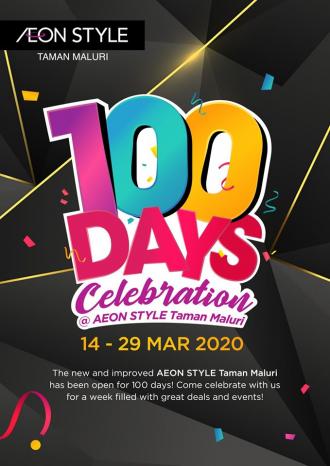 AEON Taman Maluri 100 Days Celebration Promotion(14 March 2020 - 29 March 2020)