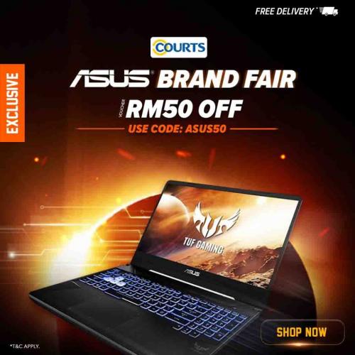 COURTS Online Asus Brand Fair Sale RM50 OFF