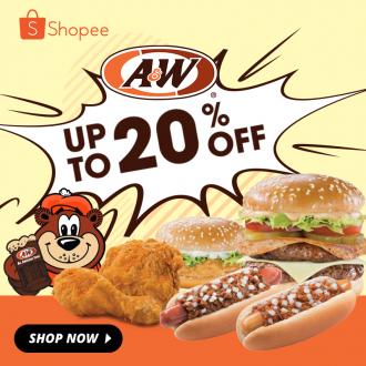 A&W e-Voucher 20% OFF Promotion on Shopee