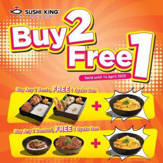 Sushi King Buy 2 FREE 1 Promotion (valid until 14 April 2020)