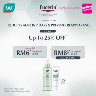 Watsons Online Eucerin Promotion Up To 25% OFF (3 Apr 2020 - 5 Apr 2020)