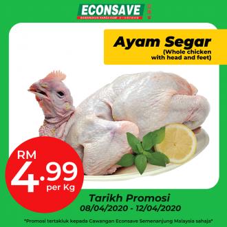 Econsave Fresh Chicken Promotion only RM4.99/kg (8 April 2020 - 12 April 2020)