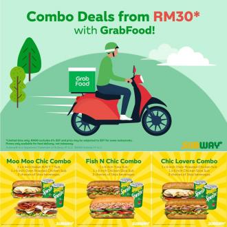 Subway Combo Deals Promotion from RM30 on GrabFood