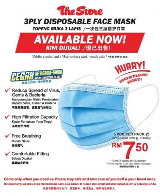 The Store 3 Ply Face Mask for Sale