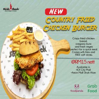 NY Steak Shack New Country Fried Chicken Burger for RM15.00 nett