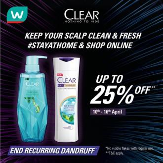 Watsons Online Clear Products Sale Up To 25% OFF (10 Apr 2020 - 16 Apr 2020)