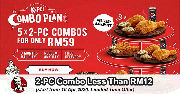 KFC 2-PC Combo Promotion 5 Sets for RM59
