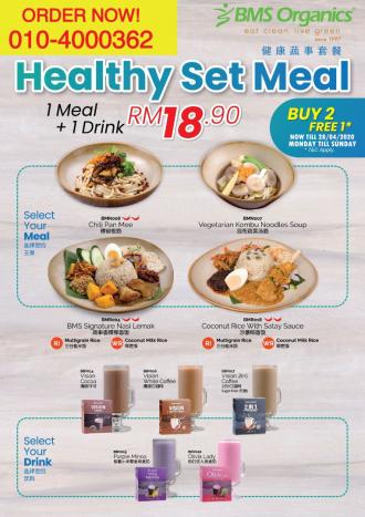 BMS Organics Healthy Set Meal Buy 2 FREE 1 Promotion (valid until 28 April 2020)