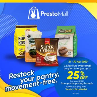 PrestoMall Up To 25% OFF Promotion With Touch 'n Go eWallet (21 April 2020 - 30 April 2020)