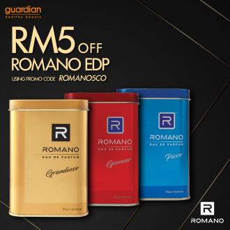 Guardian Online Romano EDP RM5 OFF Promotion (15 Apr 2020 - 30 Apr 2020)