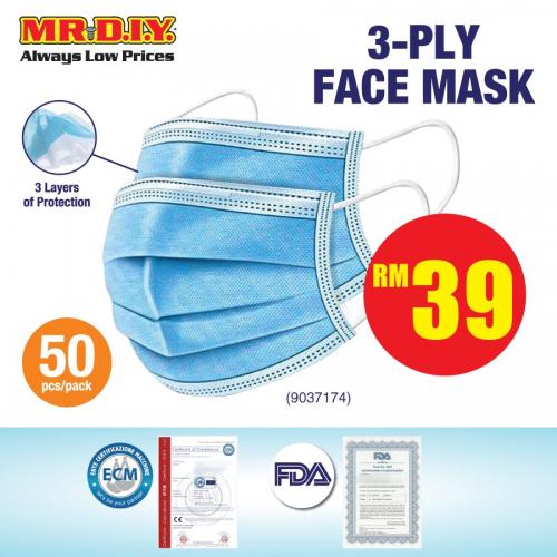 MR DIY Face Mask Promotion 50pcs @ RM39