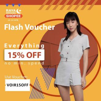 VOIR Raya Flash Voucher Sale 15% OFF on Shopee (23 April 2020 - 24 April 2020)